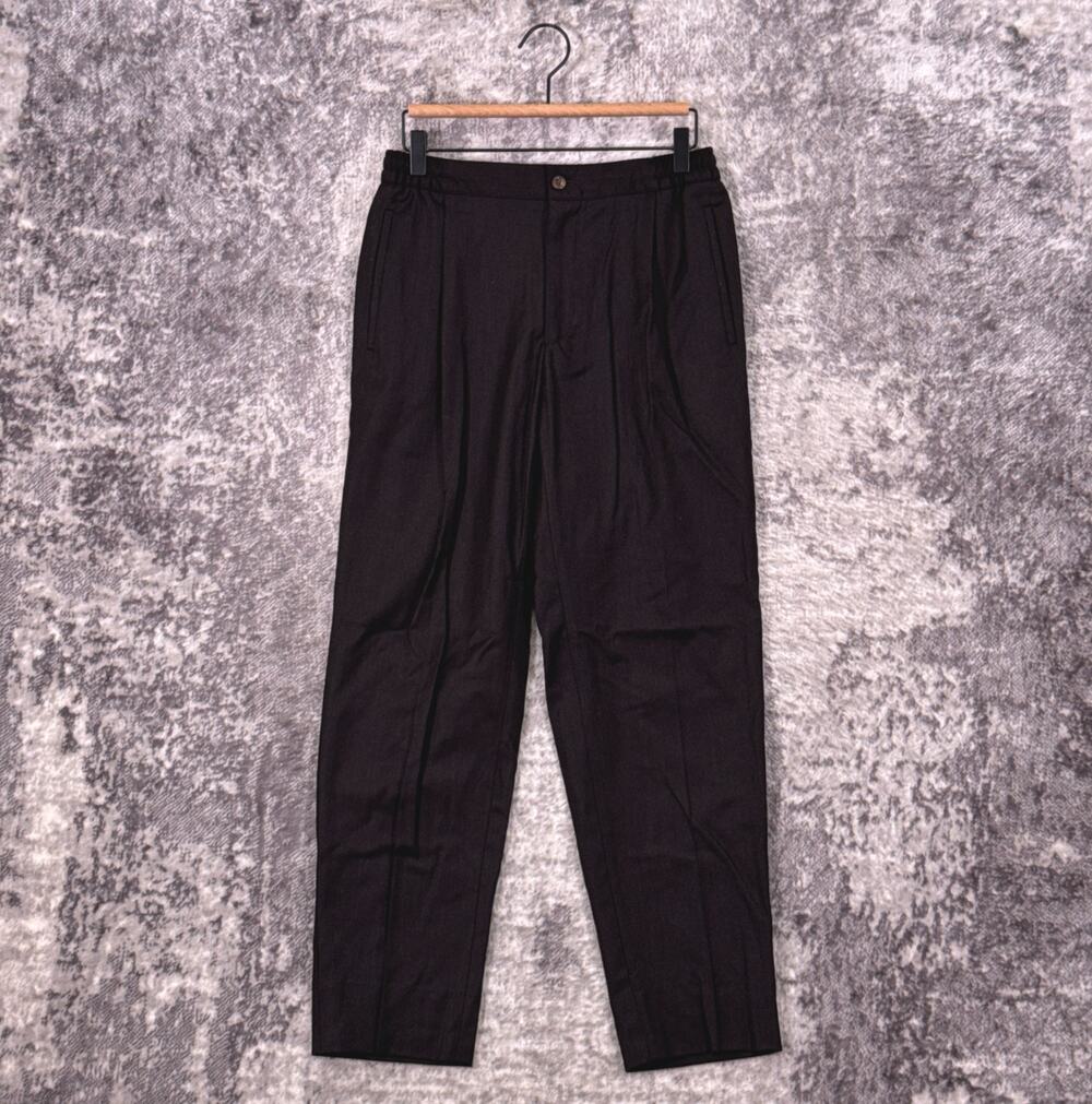 Kiton Napoli Pants 52 / US 30 Mens Brown Wool Cashmere Pleated Drawstring
